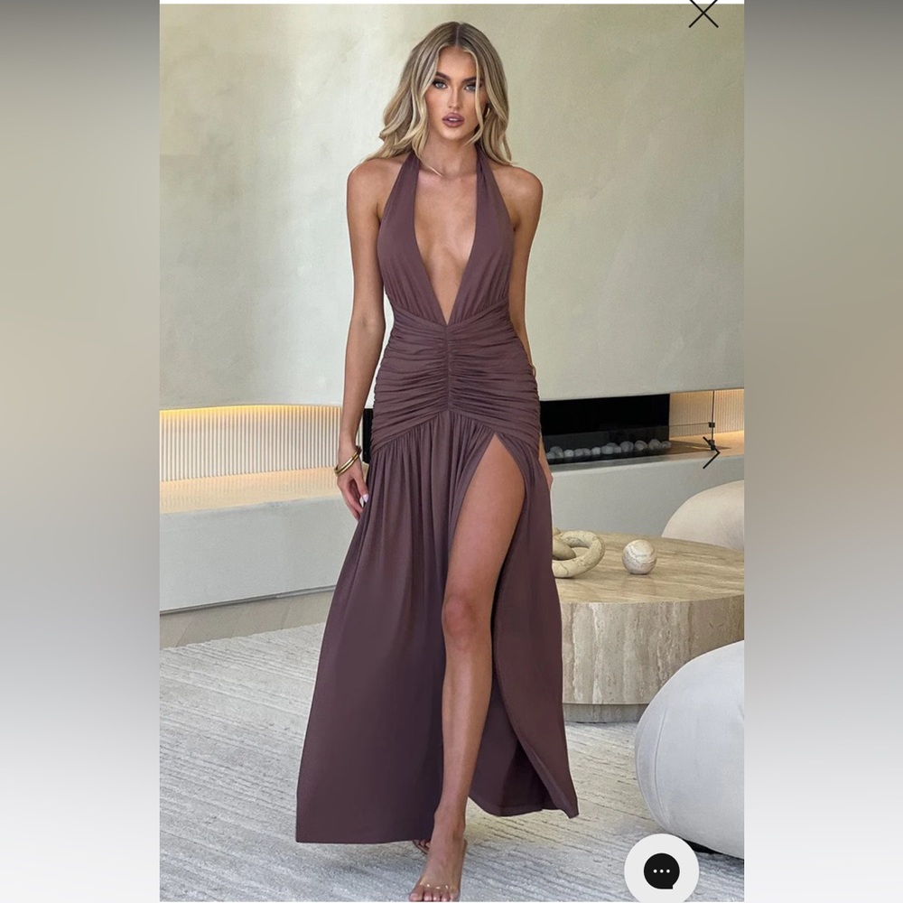 Babyboo fashion melani maxi dress - chocolate. Size S. NWT